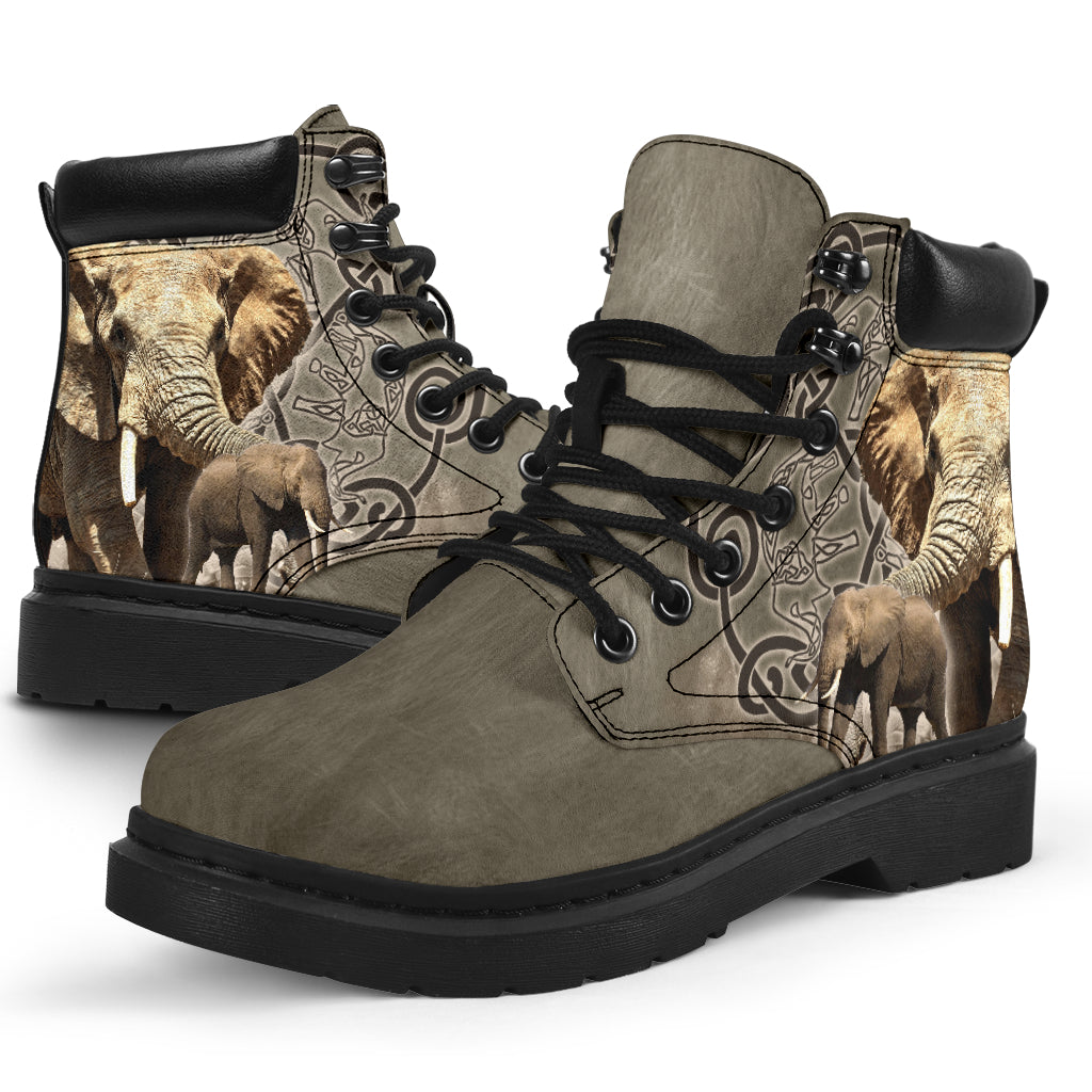 Elephant Celtic Knot Asboots - Love All Season Boots