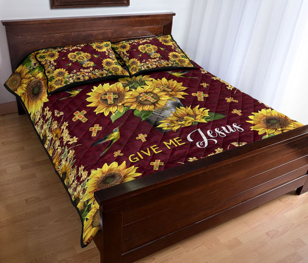 In The Morning When Rise Sunflower Art Style Quilt Bed Set - Love Quilt Bedding Set