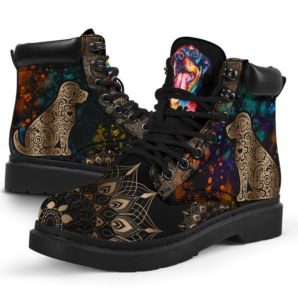 Dog Henna With Watercolor Asboot - Tl - Love All Season Boots