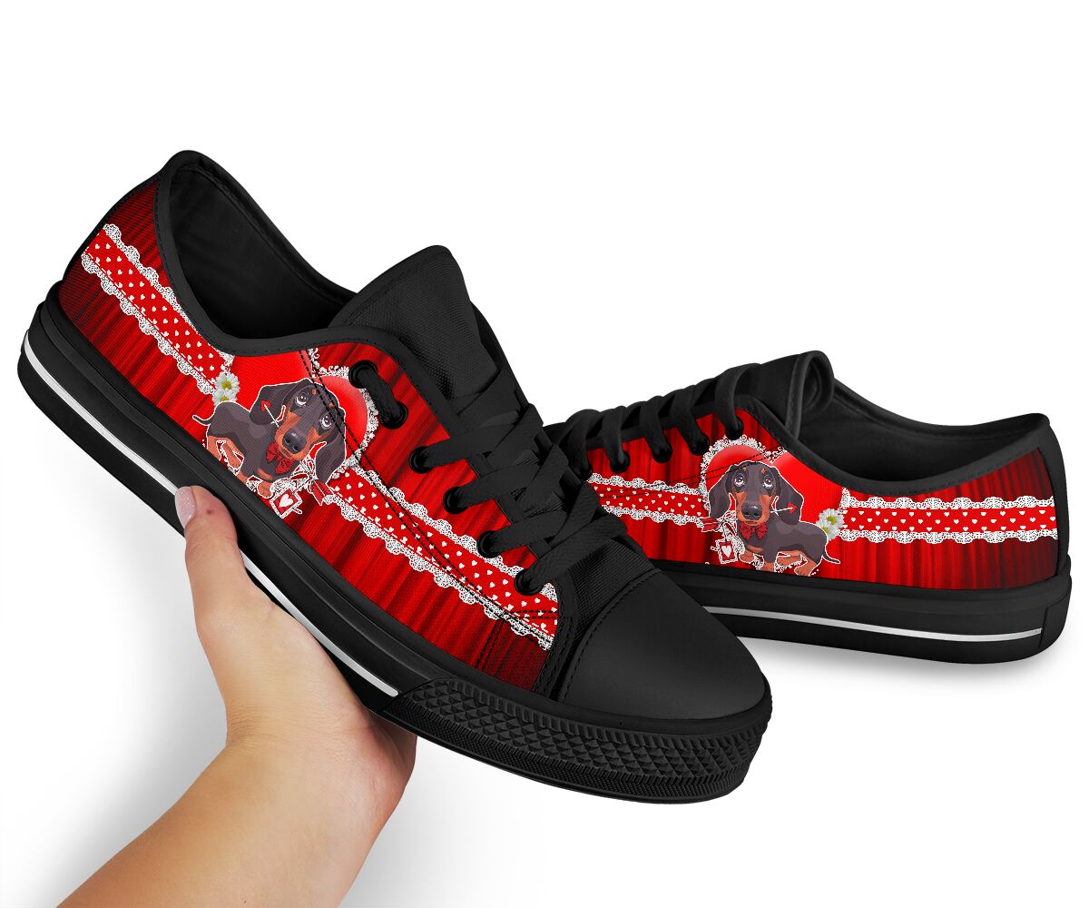 Dachshund Ribbon - Low Top Shoe - Love Love Top Shoes