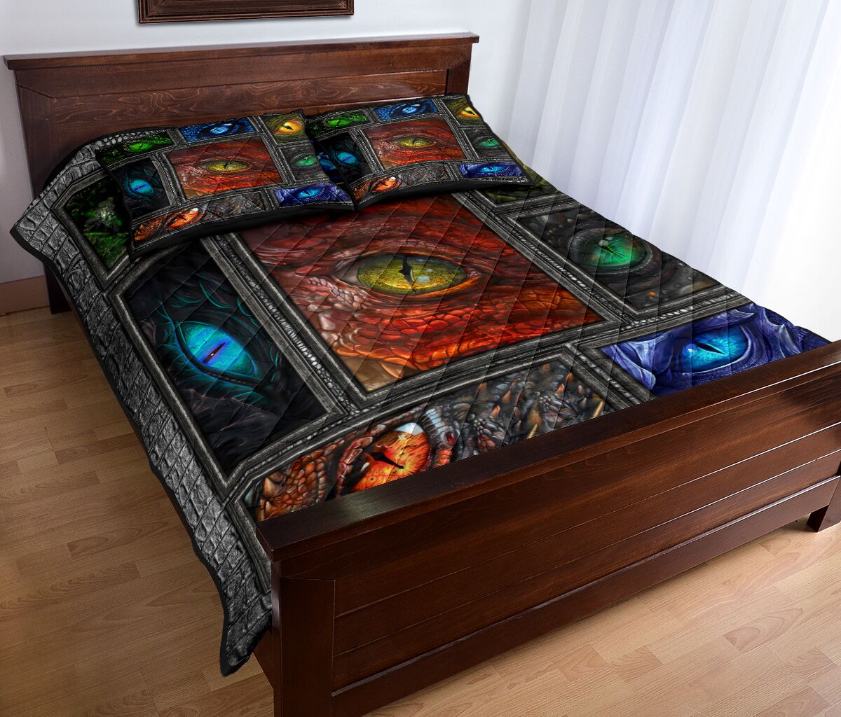 Dragon Frame Quilt Bed Set - Love Quilt Bedding Set