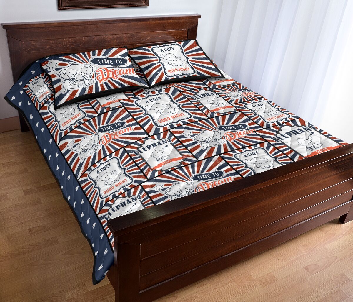Elephant Baby Cartoon - Quilt Bed Set- Love Quilt Bedding Set