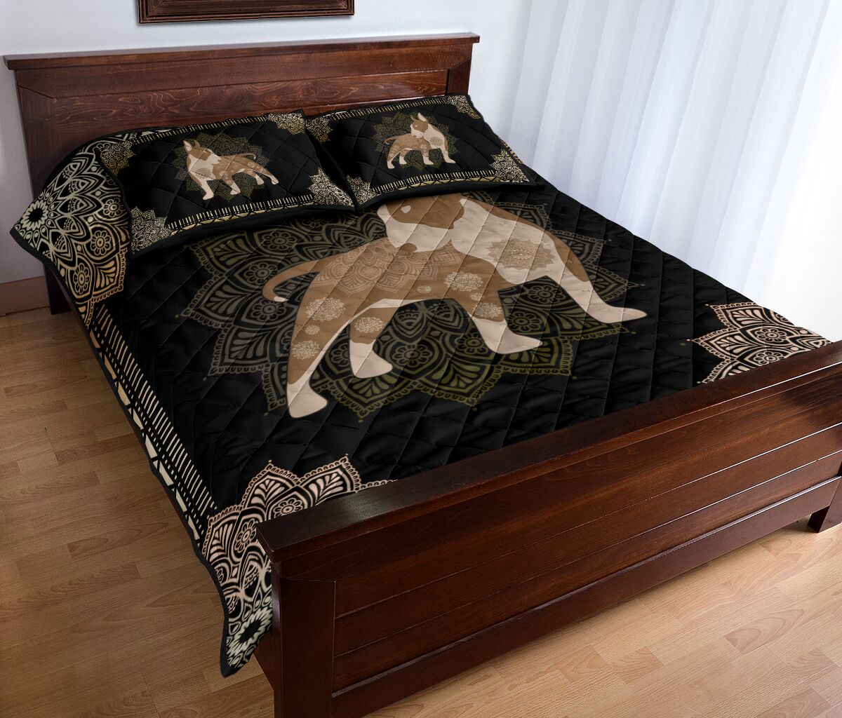 Bull Terrier Quilt Bed Set 29 - Love Quilt Bedding Set