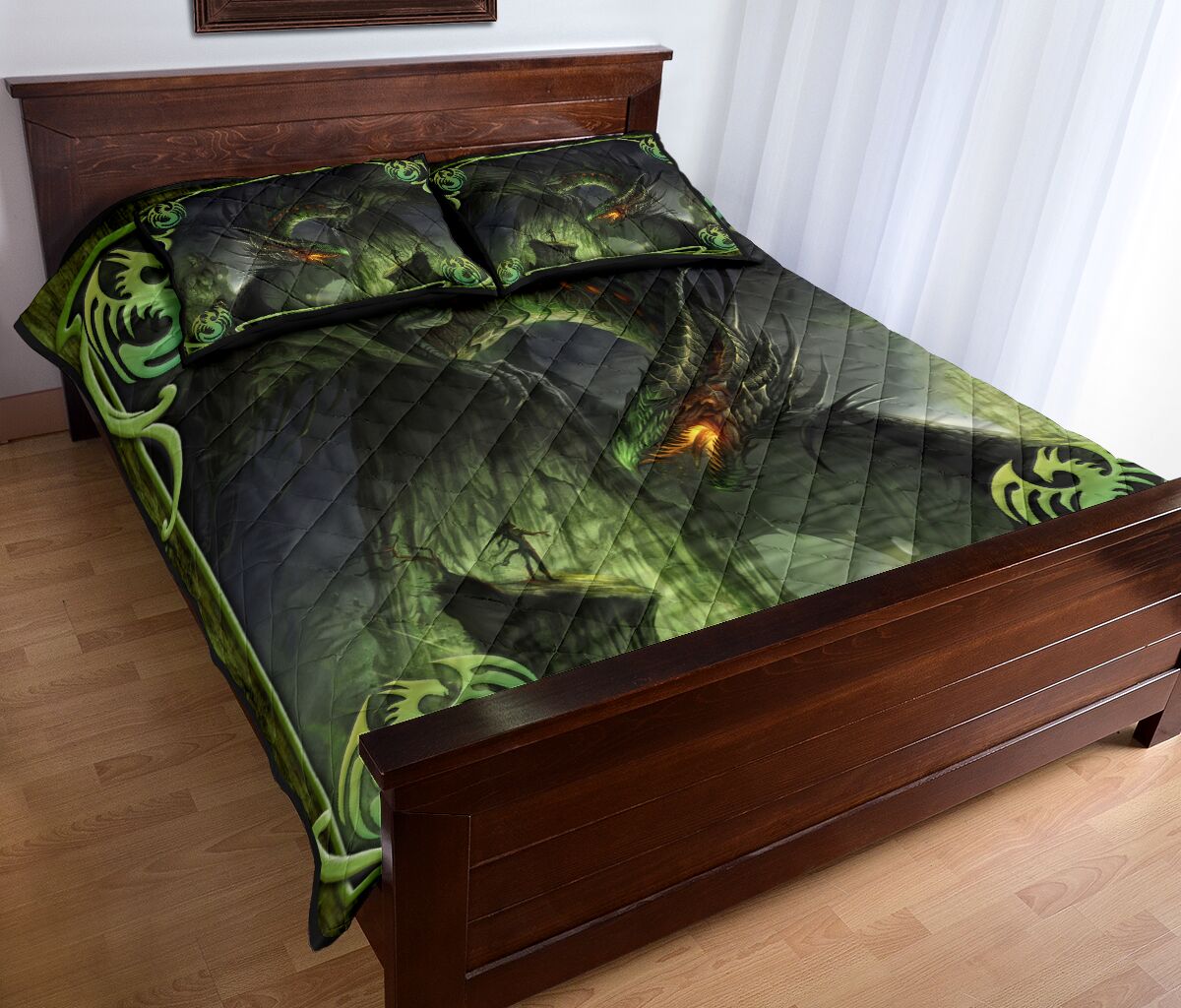 Dragon Mountain Art Style Quilt Bed Set - Love Quilt Bedding Set