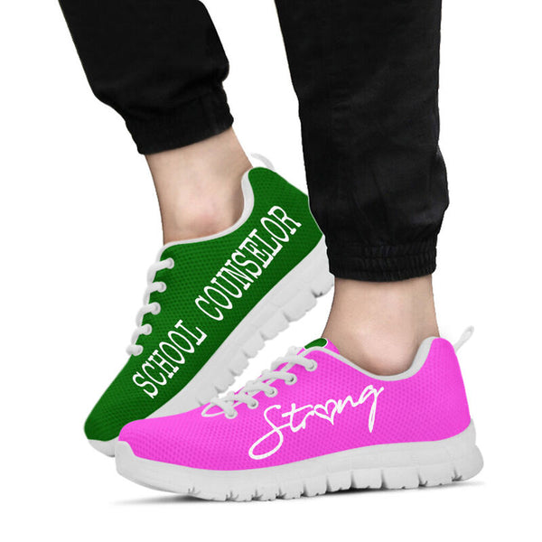 School Counselor- Pink Green Kd Sneakers, Runni- Love Sneakers