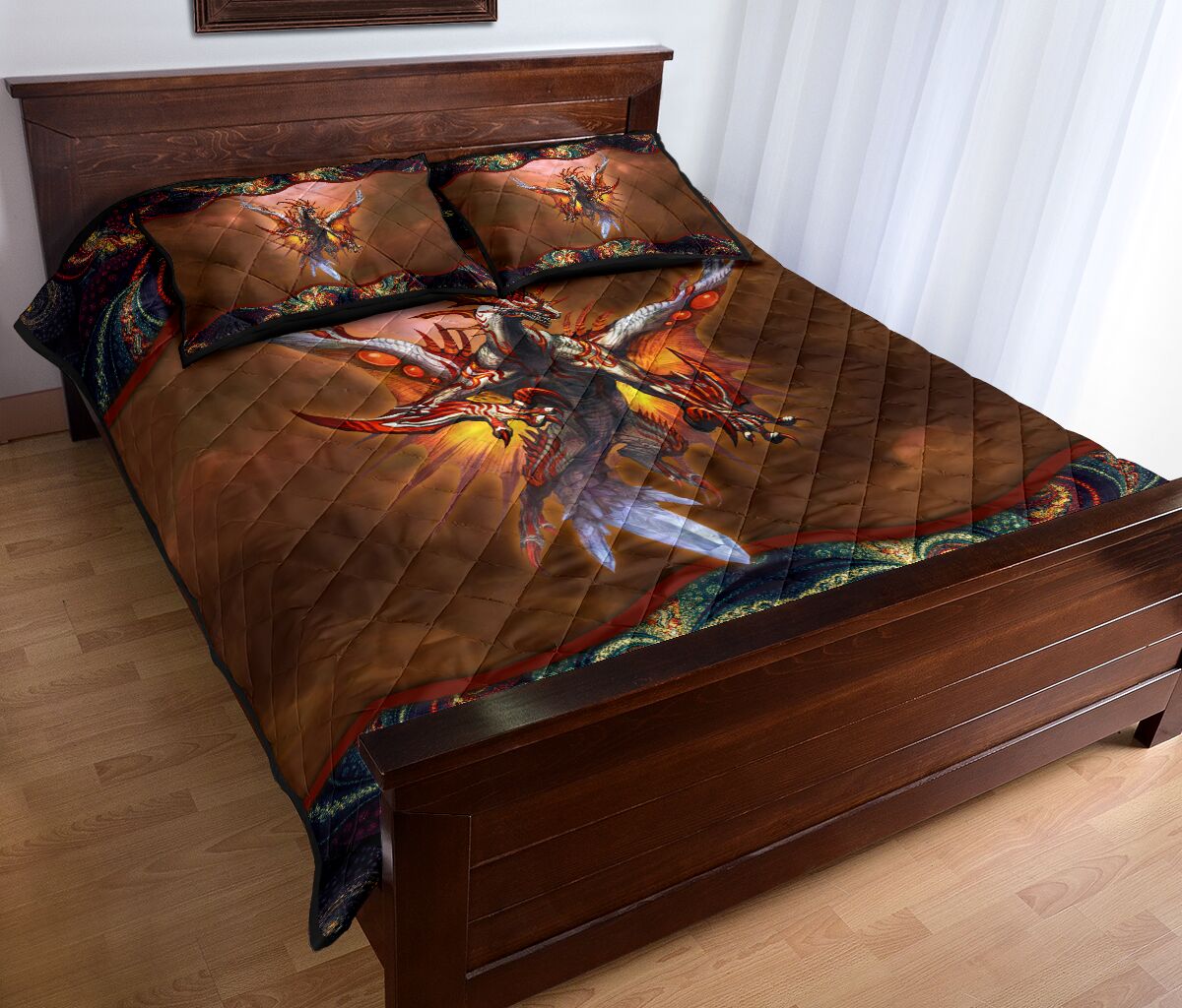Dragon Quilt Bed Set 8- Love Quilt Bedding Set