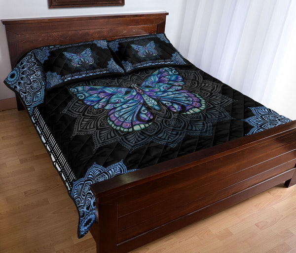 Butterfly Quilt Bed Set 76 - Love Quilt Bedding Set