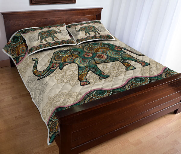 Elephant - Vintage Mandala Sky - Love Quilt Bedding Set