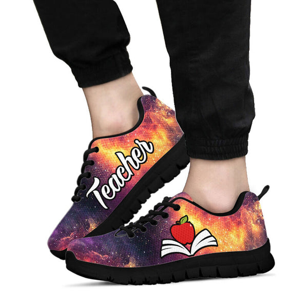 Teacher Galaxy Purple Gold Kd Sneakers, Running Shoes, Shoes For Women, Shoes For Men, Cust- Love Sneakers