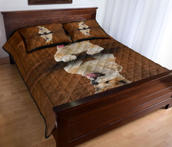 Akita Dog Shadow Style Quilt Bed Set - Love Quilt Bedding Set