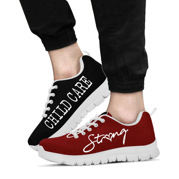 Child Care Strong Marron Black Sneakers, Runnin- Love Sneakers