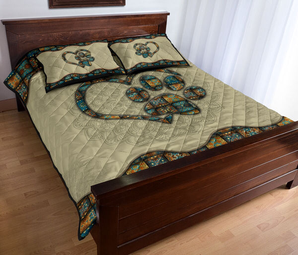 Quilt Bed Set - Mandala - Paw Heart 35 - Love Quilt Bedding Set