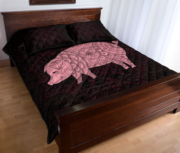 Pig Quilt Bed Set 98 - Love Quilt Bedding Set