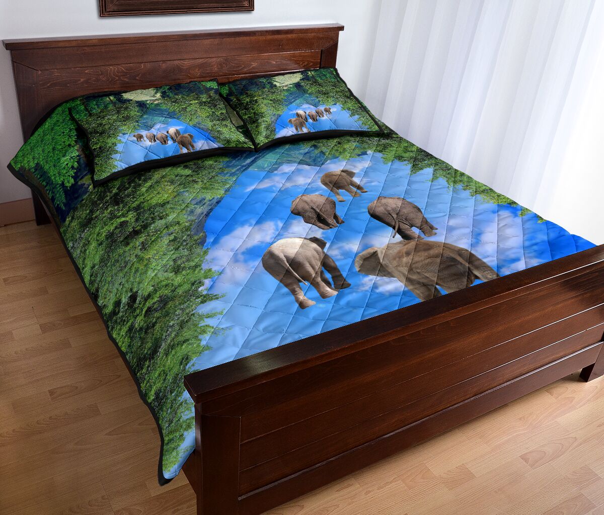 Elephant Reverse - Quilt Bed Set - Love Quilt Bedding Set