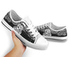 Sloth Paisley Black White Low Top Shoes