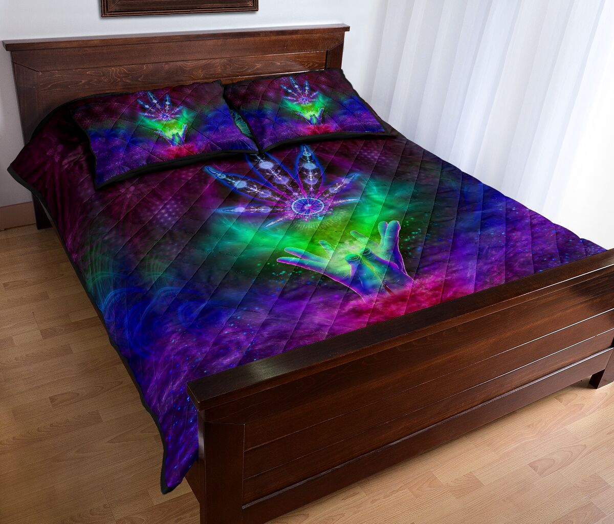 Cannabis Puple Light - Quilt Bed Set - Love Quilt Bedding Set