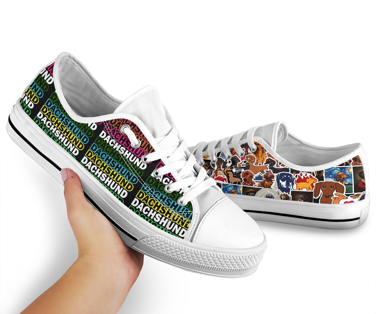 Dachshund Stickers - Low Top Shoe - Love Love Top Shoes