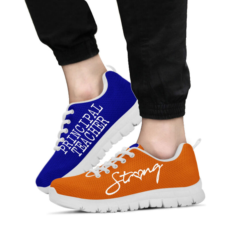 Principal Teacher Strong  Navy, Burnt Orange Kd Sneakers, Runni- Love Sneakers