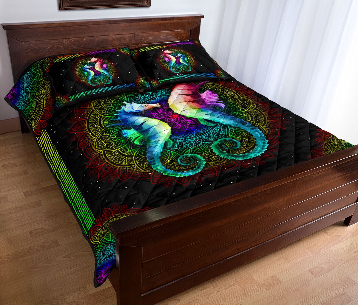 Quilt Bed Set - Seahorse - Rainbow 52 - Love Quilt Bedding Set