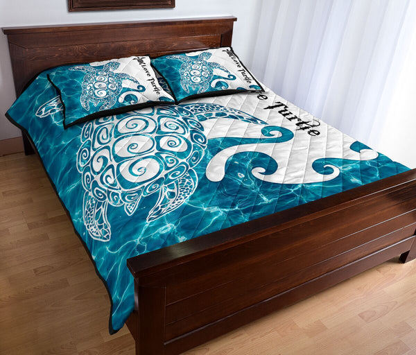 Turtle Water Quilt Bed Set - Love Quilt Bedding Set