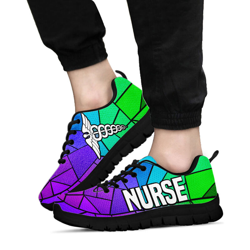 Nurse Green Purple Gl Kd Sneakers, Running Shoes, Shoes For Women, Shoes For Men, Custom Sh- Love Sneakers
