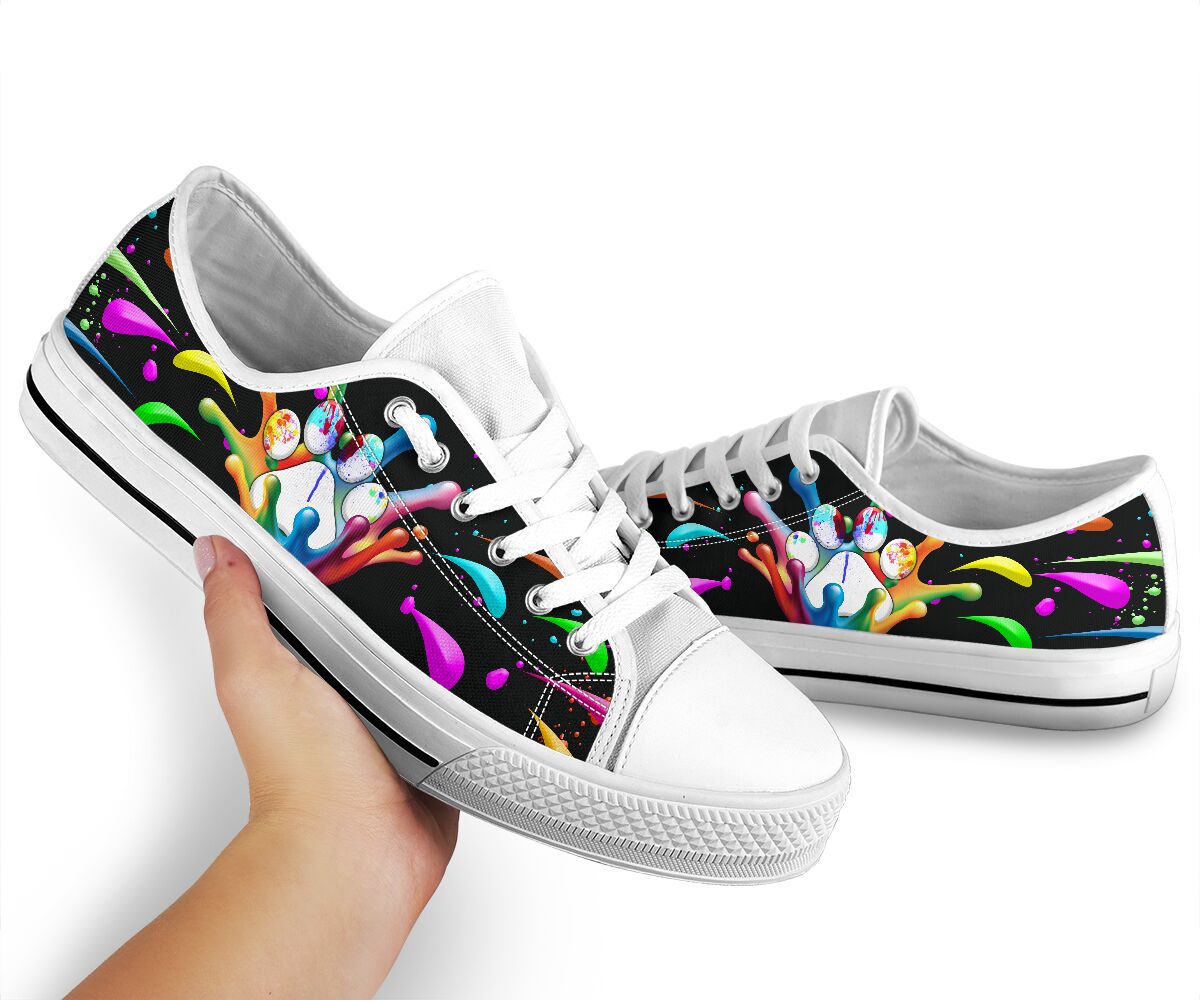 Dog Mom Color Splash - Low Top Shoe - Love Love Top Shoes