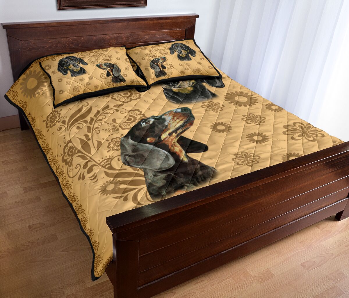 Dachshund Brown - Bed Set- Love Quilt Bedding Set