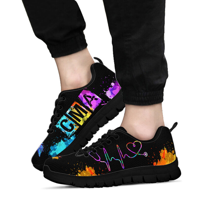 Cma Art Heart Beat Sneakers, Running Shoes- Love Sneakers
