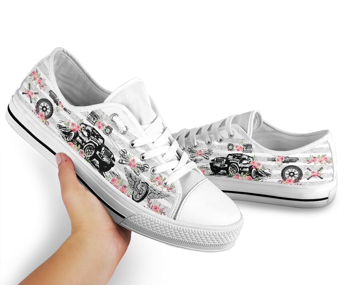 Low Top - Car - Flower Style Shoe - Love Love Top Shoes