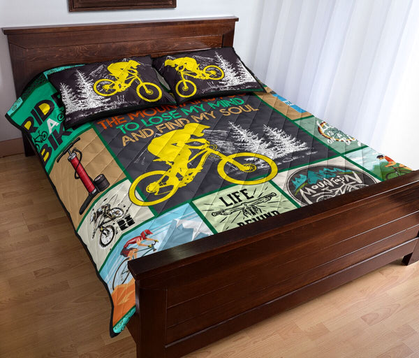 Yellow Mountain Bike - Bed Set - Love Quilt Bedding Set