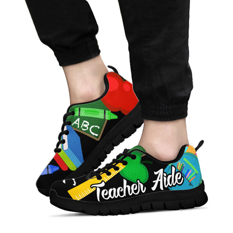 Teacher Aide Sneakers, Running Shoes, Shoes For Women, Shoes For Men, Custom Shoes, L- Love Sneakers