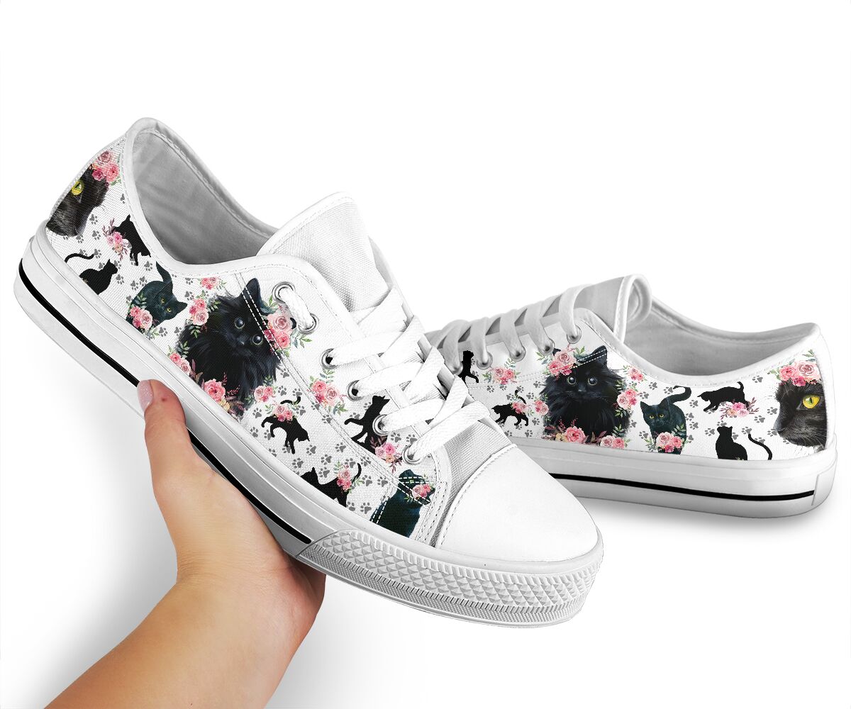 Low Top - Black Cat Shoe - Love Love Top Shoes