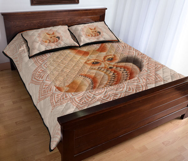 Fox Quilt Bed Set- Gift For Fox Lovers 71 - Love Quilt Bedding Set