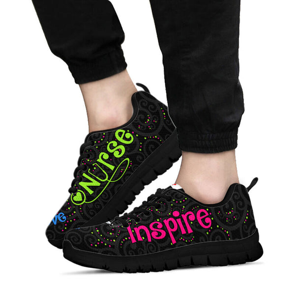 Nurse Love Inspire Sneakers, Running Shoes, Shoes For Women, Shoes For Men, Custom Shoes, L- Love Sneakers