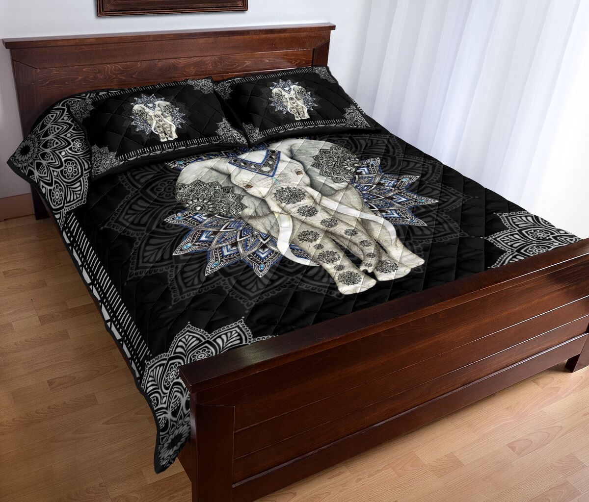 Elephant Quilt Bed Set 23 - Love Quilt Bedding Set
