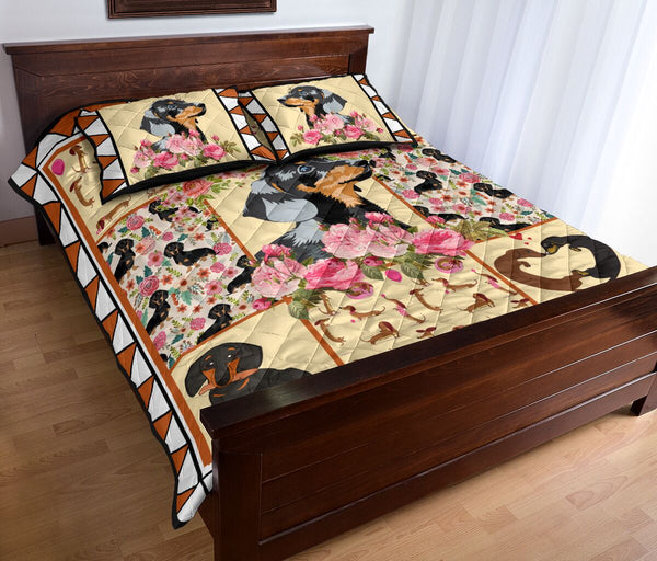 Dachshund Flower - Bed Set - Love Quilt Bedding Set