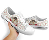 Shih Tzu Flower Background - Low Top Shoe - Love Low Top Shoes