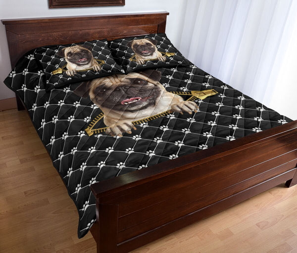 Pug Zipper - Bed Set - Love Quilt Bedding Set