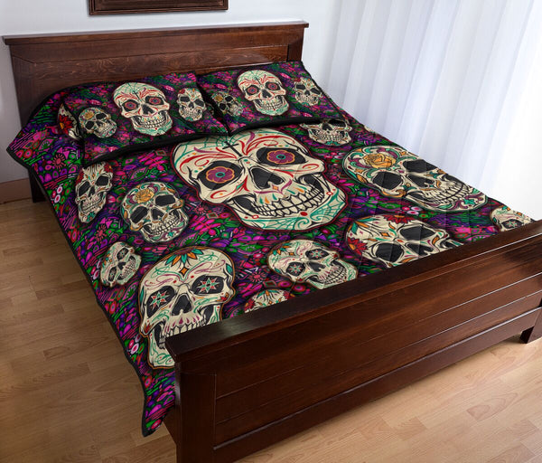 Quilt Bed Set - Skull 62 - Love Quilt Bedding Set