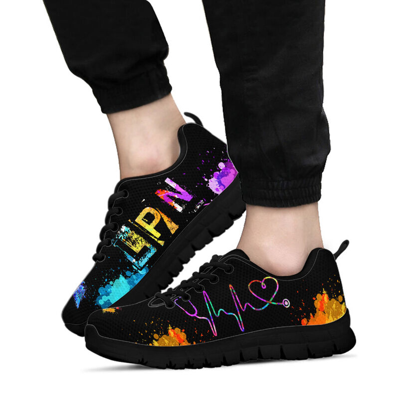 Lpn- Heartbeat Art Sneakers, Running Shoes, Shoes For Women, Shoes For Men, Custom Shoes, L- Love Sneakers