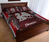 Love Dragon Red Skin Metal Style Quilt Bed Set - Love Quilt Bedding Set