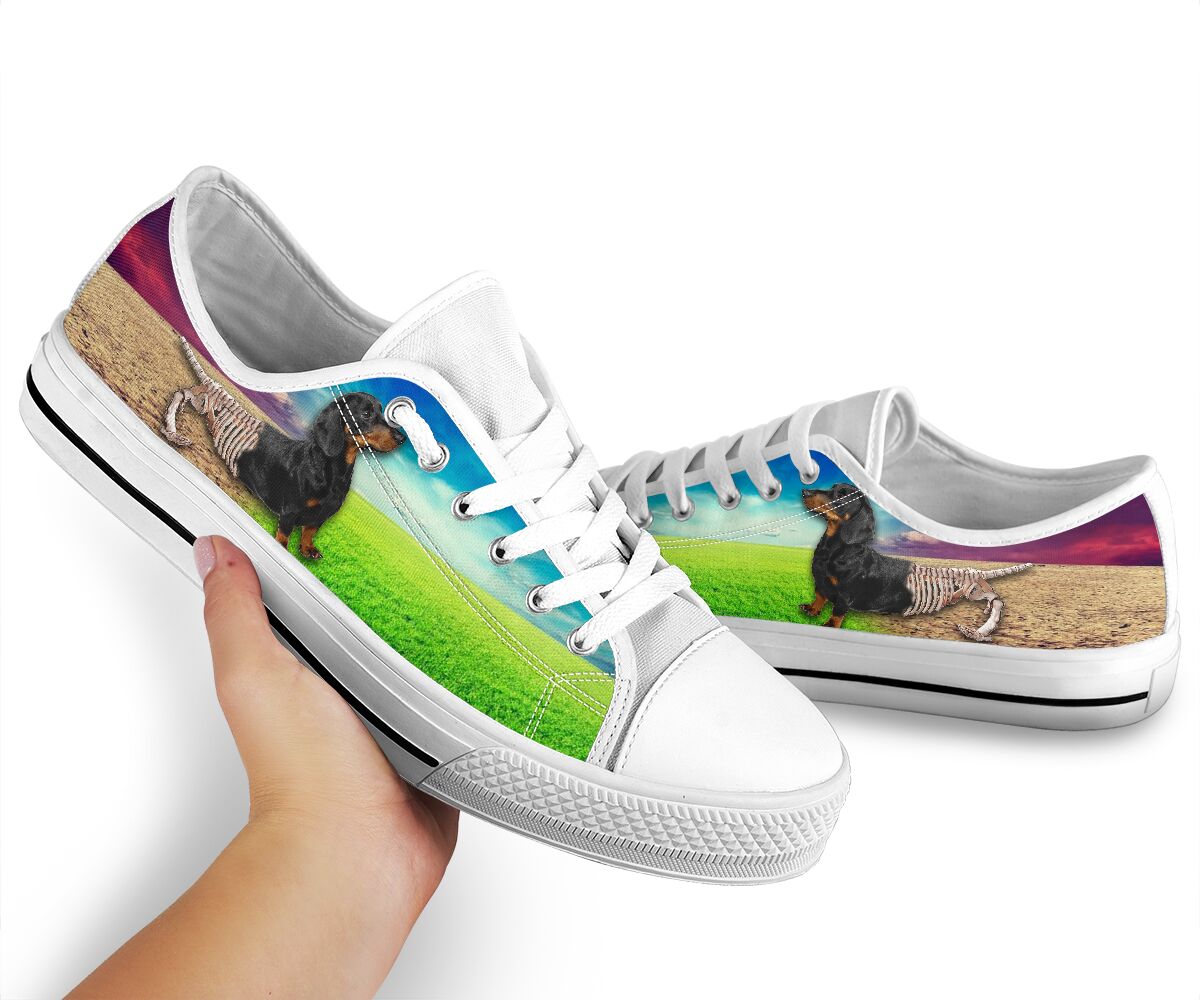 Dachshund Life And Death - Low Top Shoe - Love Love Top Shoes
