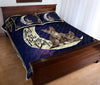 Cat I Love You To The Moon And Back Quilt Bed Set - Love Quilt Bedding Set