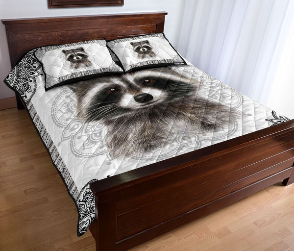 Raccoon Quilt Bed Set 29 - Love Quilt Bedding Set
