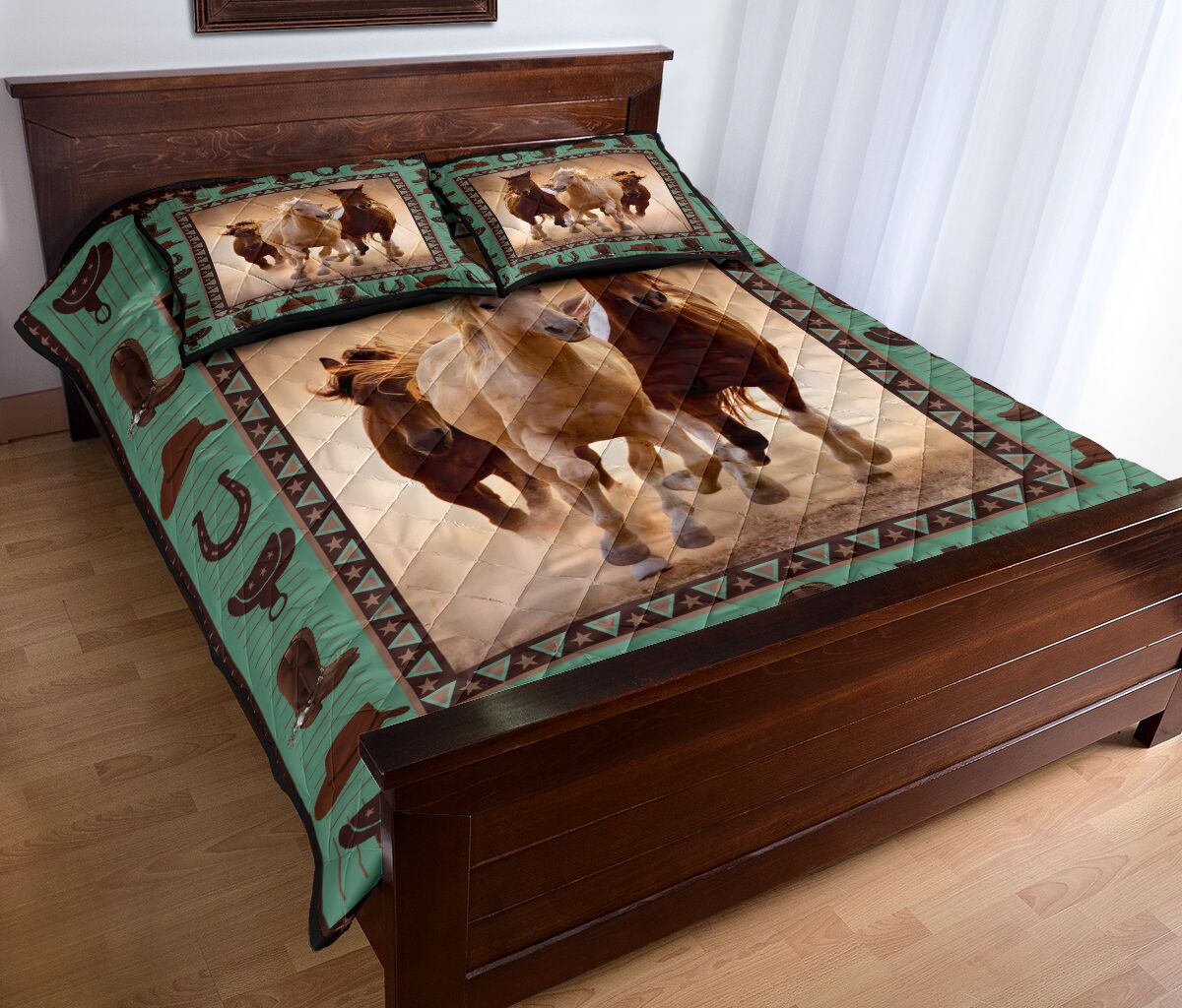 Horse Items - Quilt Bed Set - Love Quilt Bedding Set