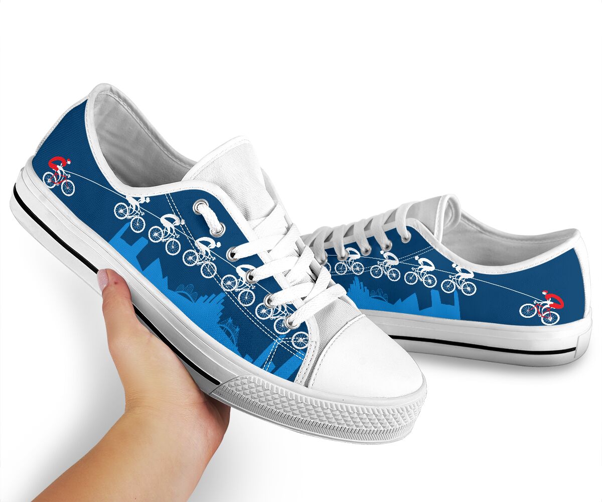 Cycling City - Low Top Shoe - Love Love Top Shoes