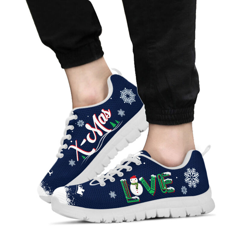 Teacher Love X-mas Sneakers, Runni- Love Sneakers