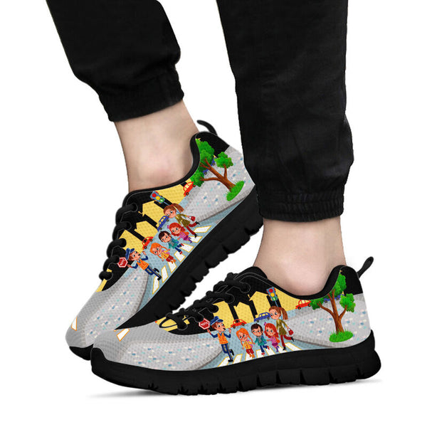 Crossing Guards Black Sneakers, Running - Love Sneakers