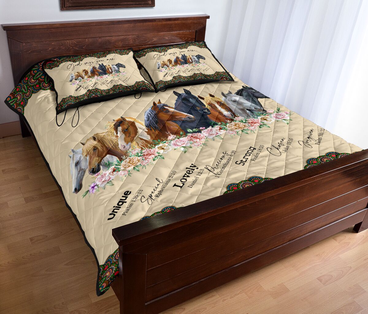 Horse - Quilt Bed Set 96 - Love Quilt Bedding Set