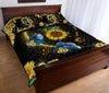 Dolphin Heart Light Sunflower Style Quilt Bed Set - Love Quilt Bedding Set